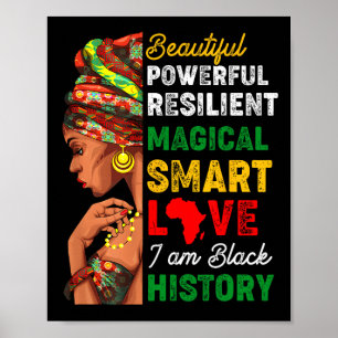 I Am Black History Women Black History Month Celeb Poster