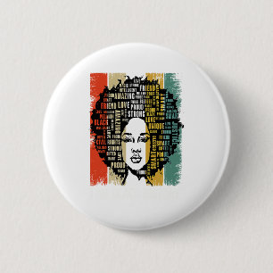 I Am Black History Women Girls Black History Month 2 Inch Round Button