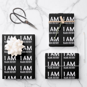 I Am Black History Wrapping Paper Sheet