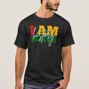 I Am Black Woman Black History Month Educated Blac T-Shirt