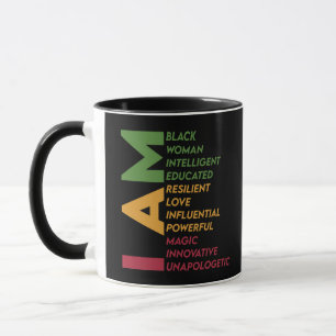 I Am Black Woman Black History Mug