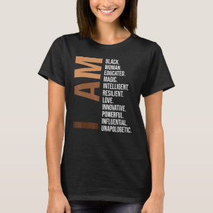 I Am Black Woman Educated Black History Month Wom T-Shirt