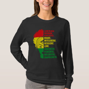 I Am Black Woman Educated Melanin Black History Mo T-Shirt