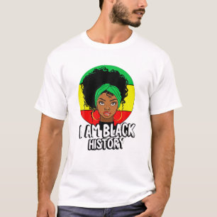 I Am Black Woman Educated Melanin Black History Mo T-Shirt