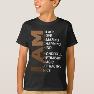 I Am Black Woman Proud Melanin Queen African Ameri T-Shirt