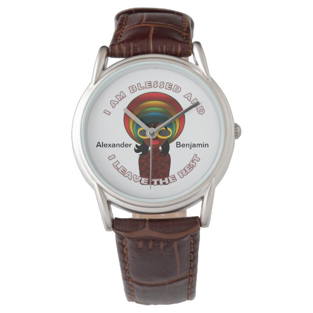 I Am Blessed Inspired Thankful Grateful Custom Watch (Front)