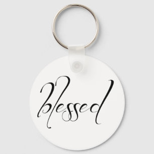 I Am Blessed Statement Keychain