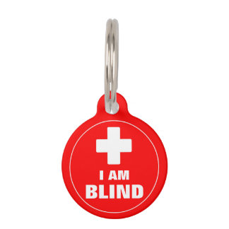 "I Am Blind" Special Needs Blind Pet ID Tag