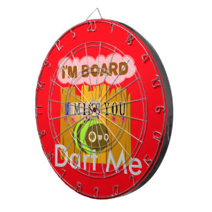 I Am Board, I Miss You Bee Art Print/Graphic Dartboard