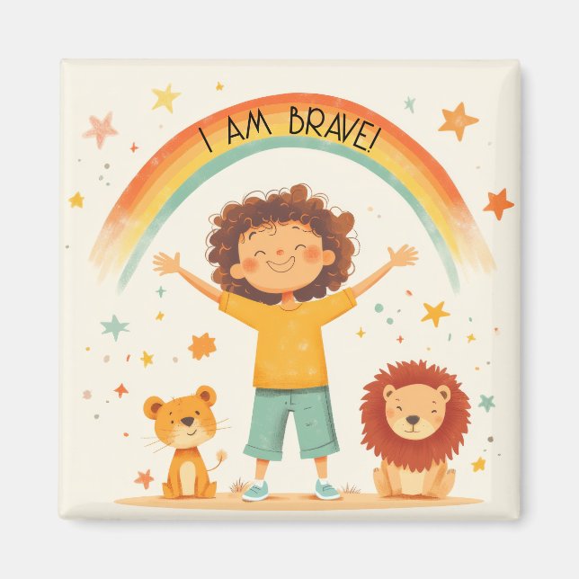 I Am Brave - Kids Affirmation Magnet (Front)