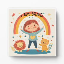 I Am Brave - Kids Affirmation Tabletop Plaque