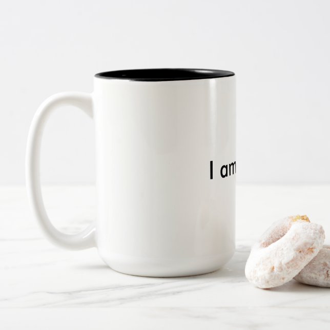 I am brilliant Two-Tone coffee mug (With Donut)