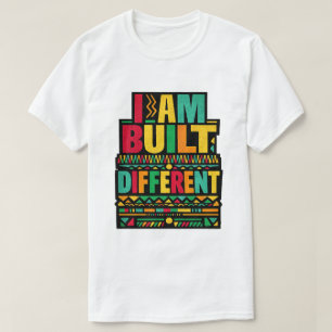 I Am Built Different Retro Typography T-Shirt