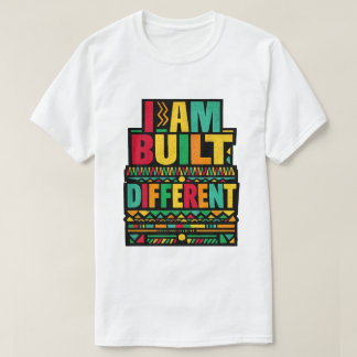I Am Built Different Retro Typography T-Shirt