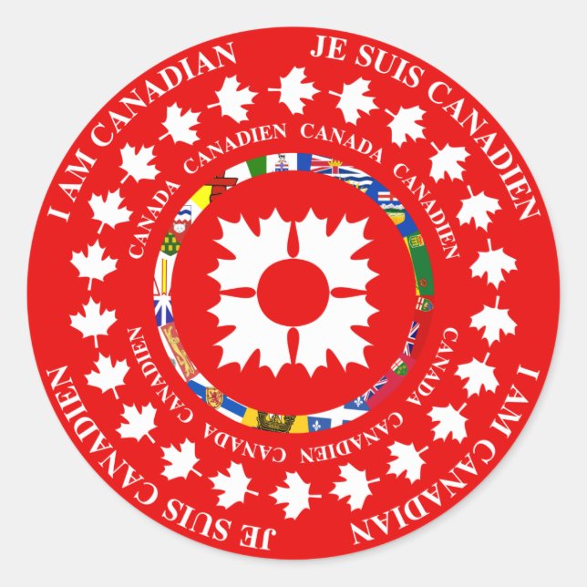 I AM CANADIAN - JE SUIS CANADIEN 2 STICKER (Front)