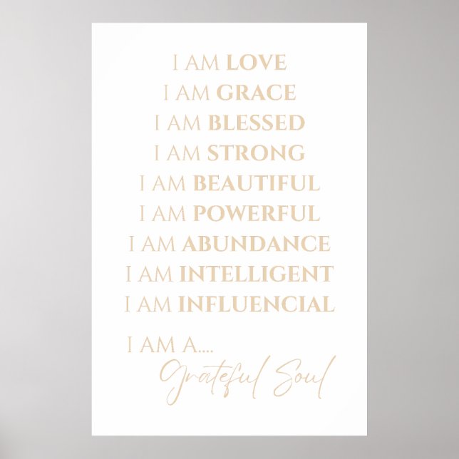 I AM CANVAS - Gold Poster (Front)