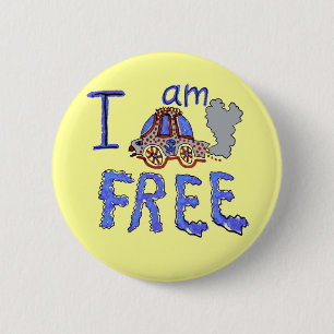 I am CAR free 2 Inch Round Button
