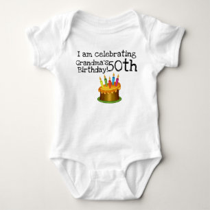 I am celebrating Grandma's 50th birthday Baby Bodysuit