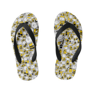 I Am Charlie Brown Pattern Kid's Flip Flops