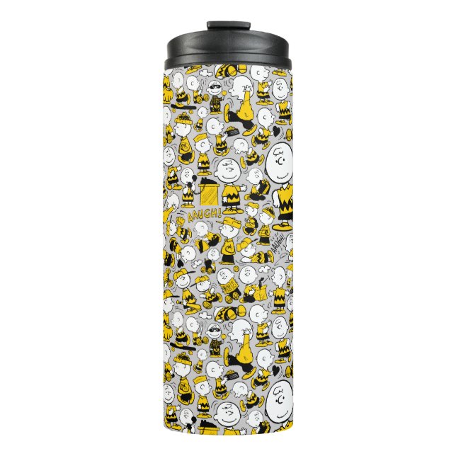 I Am Charlie Brown Pattern Thermal Tumbler (Front)