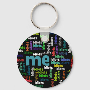 I am Completely Surrounded by a Group of Idiots Keychain