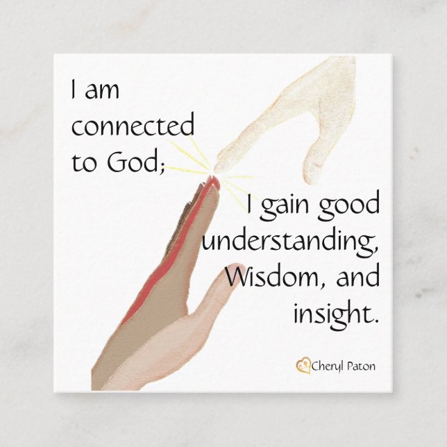 I am connected to God; I gain good... bus. cards (Front)