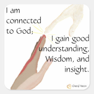 I am connected to God; I gain good... stickers