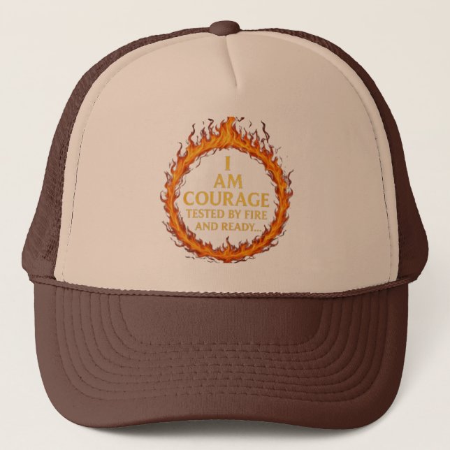 I AM COURAGE TRUCKER HAT (Front)