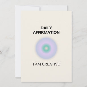 I am Creative Daily Affirmation Positive Thank You Card
