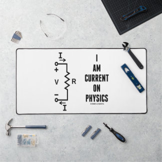 I Am Current On Physics Ohm's Law Desk Mat
