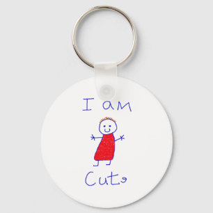 I Am Cute Keychain
