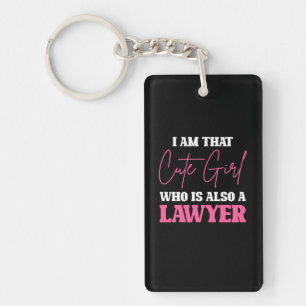 I Am Cute Lawyer Girl Keychain