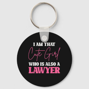 I Am Cute Lawyer Girl Keychain