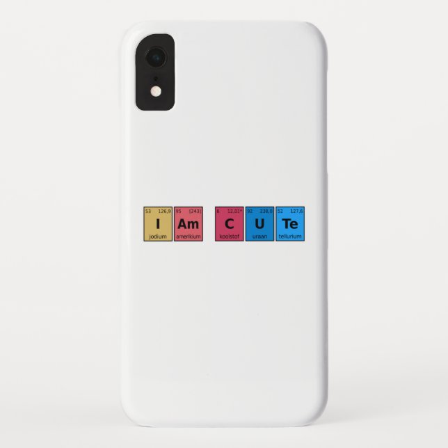I am Cute Periodic Table Case-Mate iPhone Case (Back)