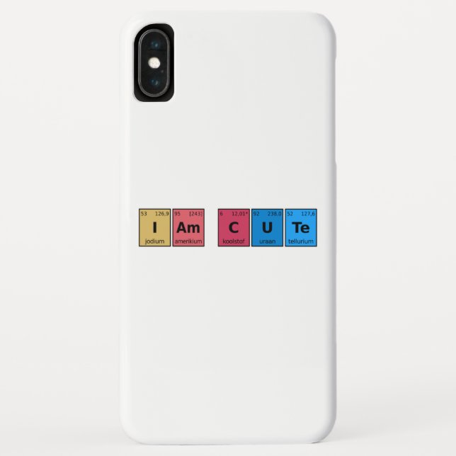 I am Cute Periodic Table Case-Mate iPhone Case (Back)