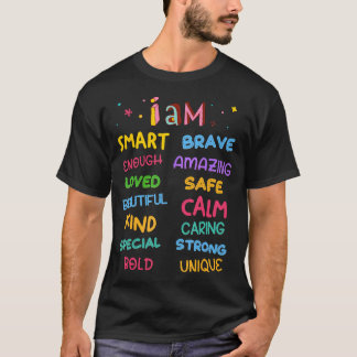 I Am Daily Affirmation Colourful Christian Kids To T-Shirt