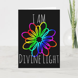 I Am Divine Light Yoga Meditation Gift Tee Shirt Card