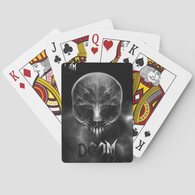 I Am Doom Fractal Skull Playing Cards (Back)