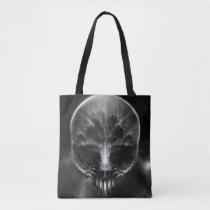 I Am Doom Fractal Skull Tote Bag