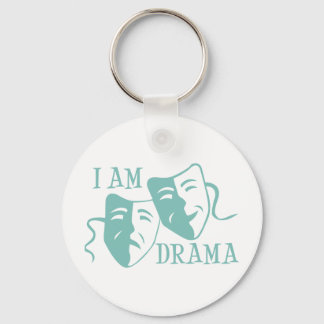 I am drama light blue keychain