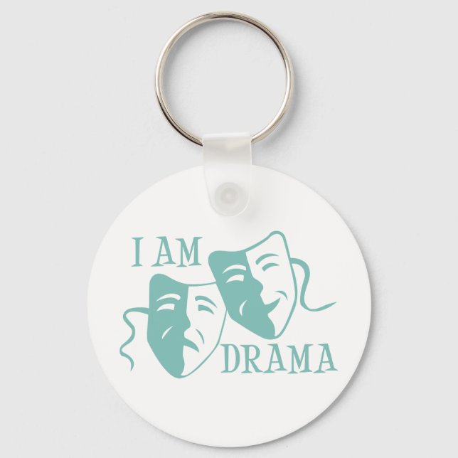 I am drama light blue keychain (Front)