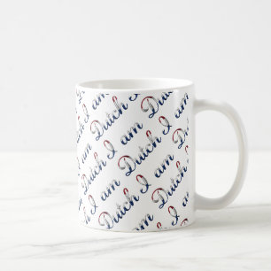 I am Dutch Country Pride Typography Pattern Coffee Mug