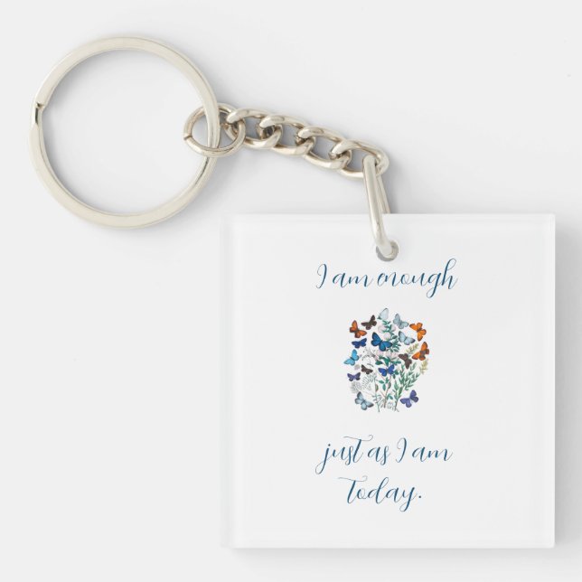 "I Am Enough" Affirmation Keychain (Front)