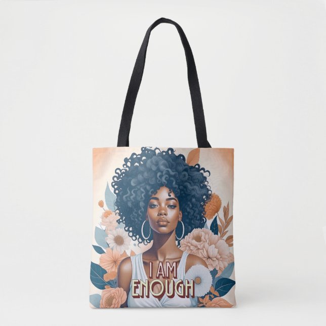 I am enough Black woman affirmation  Tote Bag (Front)