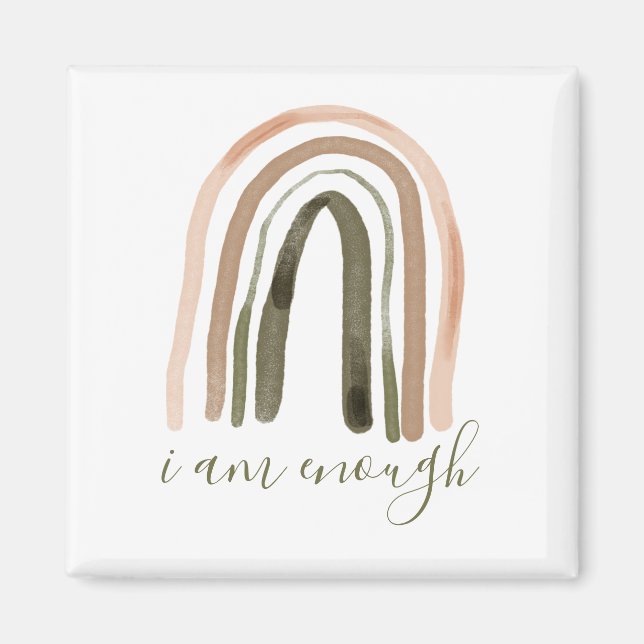 I Am Enough Inspiring Affirmation Magnet (Front)