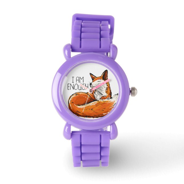 "I am enough" self care fox Watch (Front)