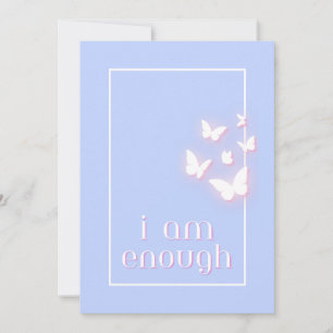 I am enough, Self-Love Quote Holiday Card