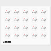 I Am Enough Simple Inspiring Affirmation Quote Classic Round Sticker (Sheet)