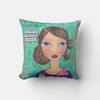 I Am Enough Tote Bag Throw Pillow
