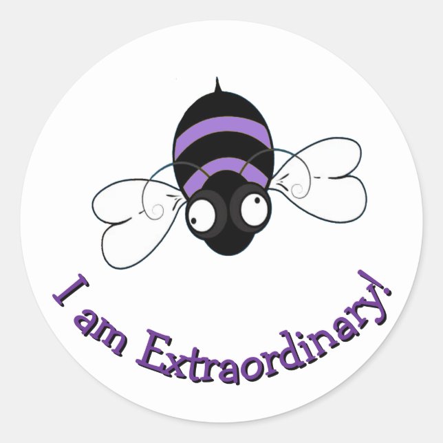 I Am Extraordinary Round Sticker (Front)